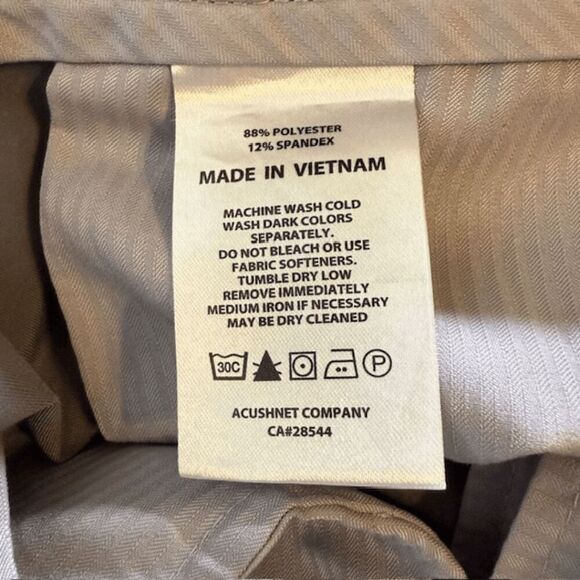 FJ FootJoy Men's Classic Chino Shorts Gray Size 33 - Picture 5 of 7